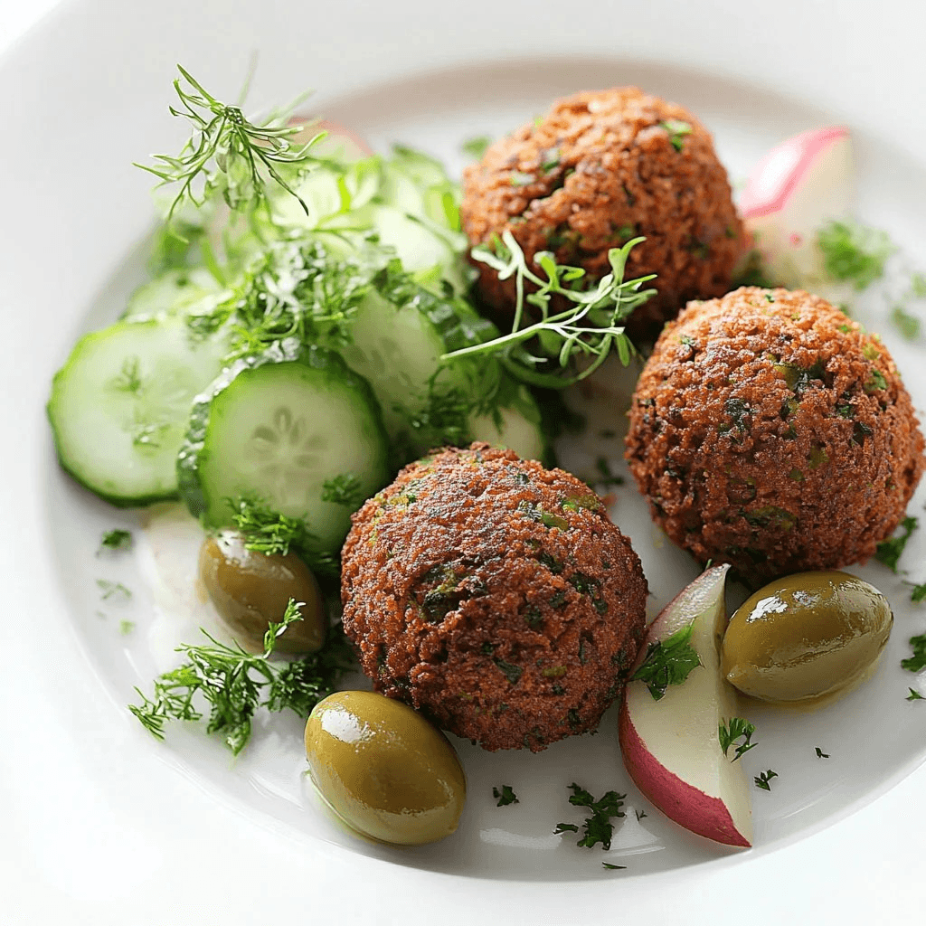 Falafels (3) with Veggies.