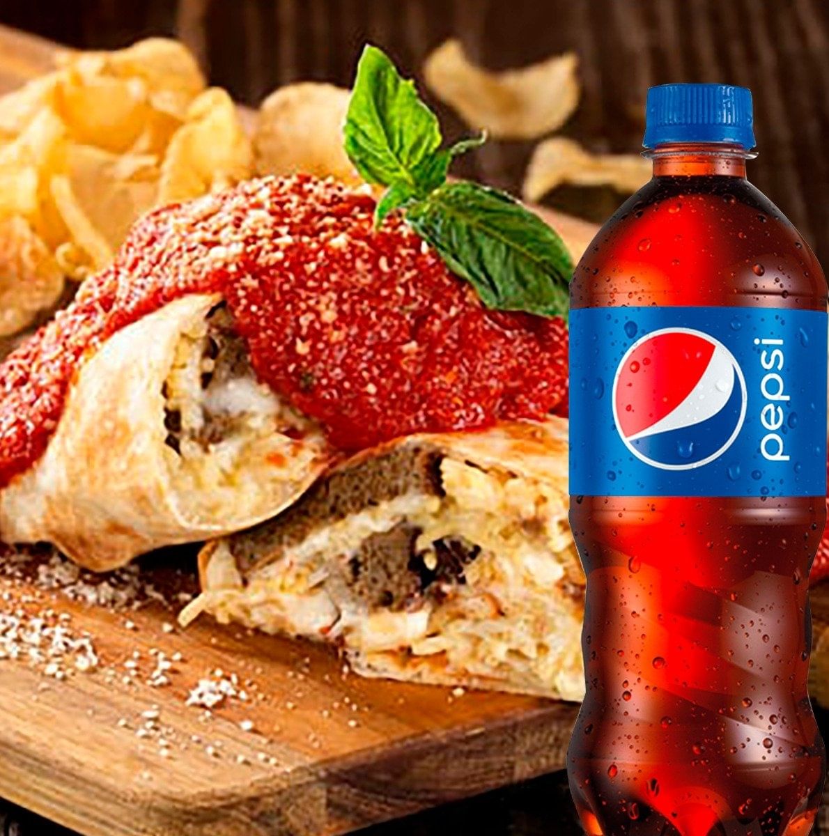 Spaghetti Pie Panino Combo.