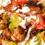 Chicken shawarma (gyro) sandwich.