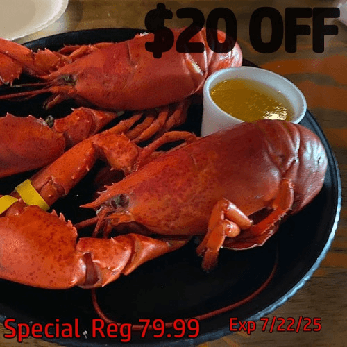 Twin 1.5 Lobster (2 Count 1.5 Lb Cooked Maine Lobsters).