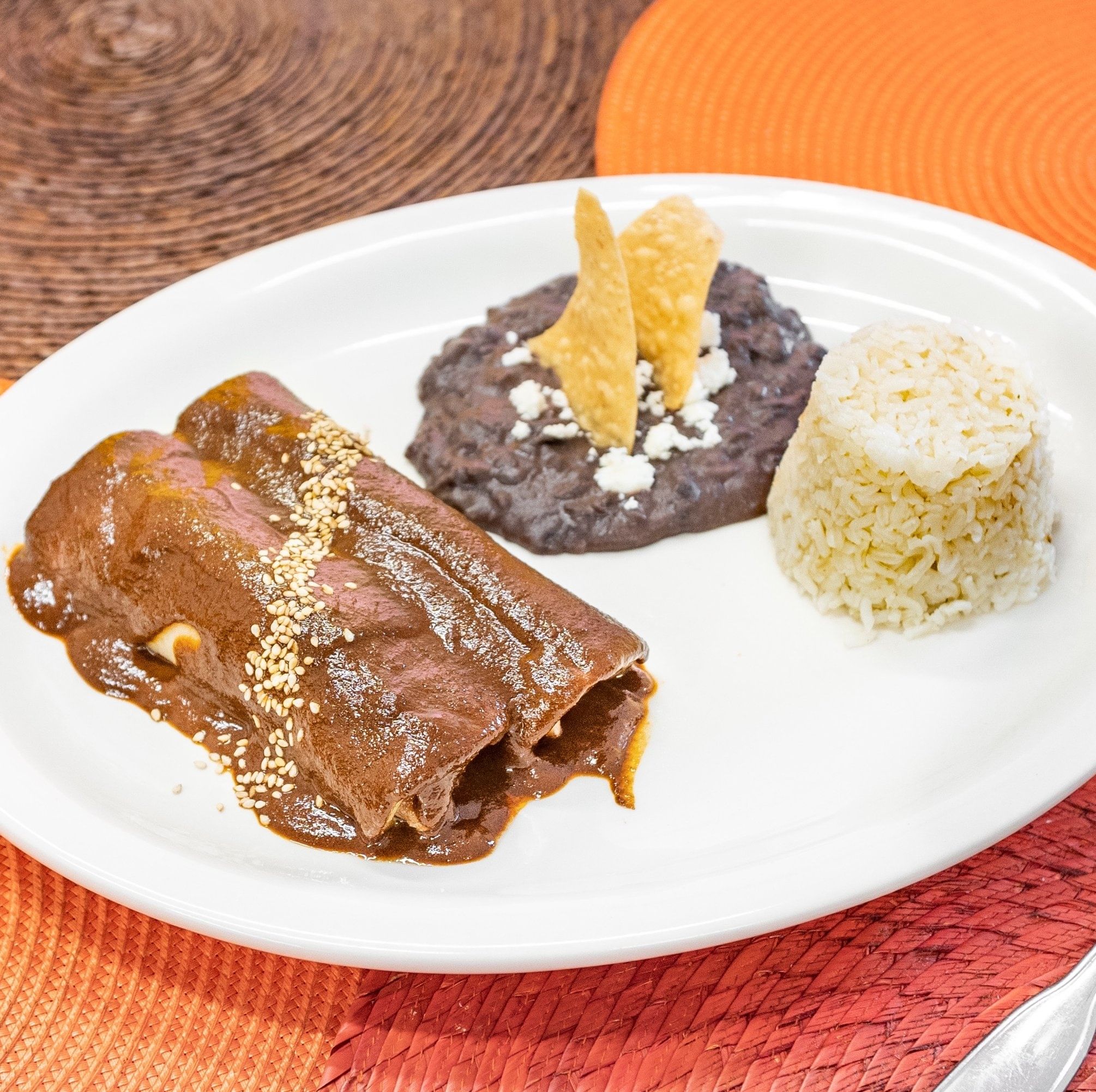 Enchiladas De Mole.