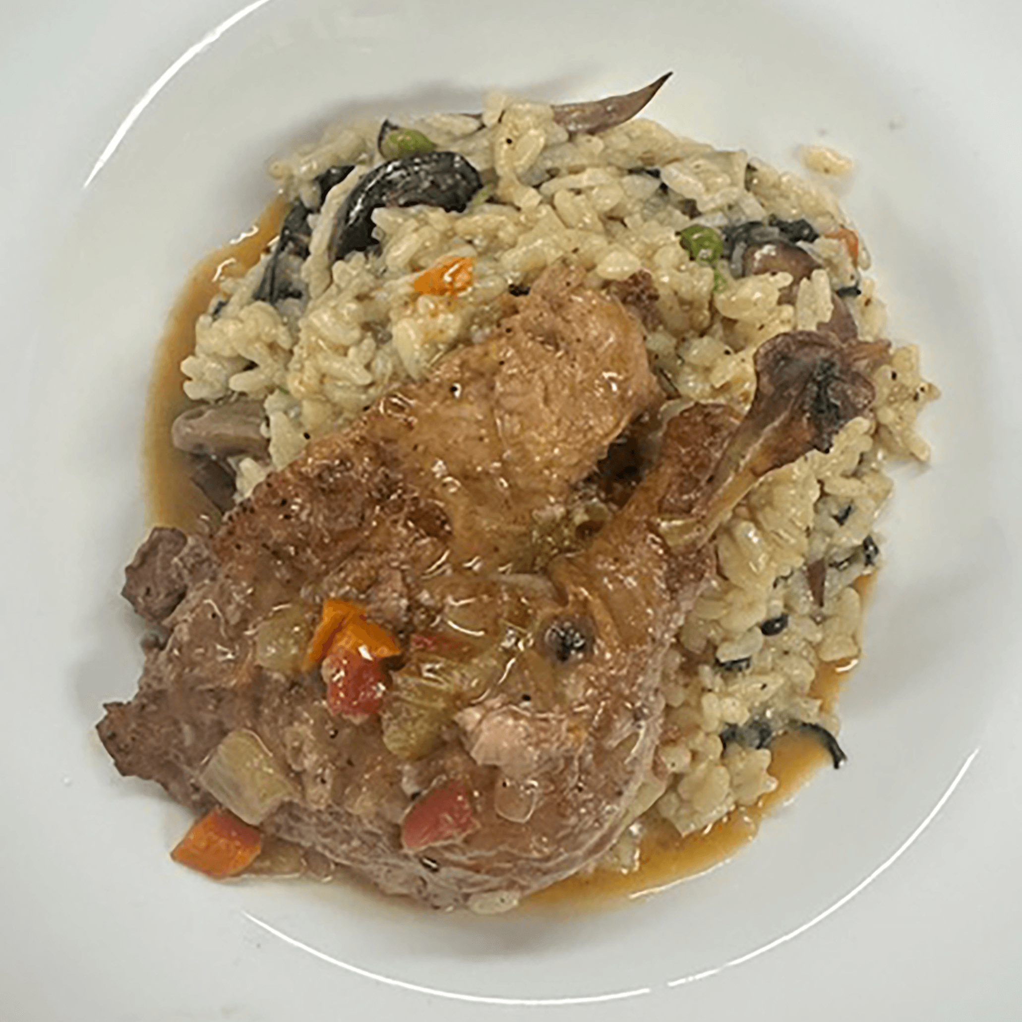 Risotto con anatra.