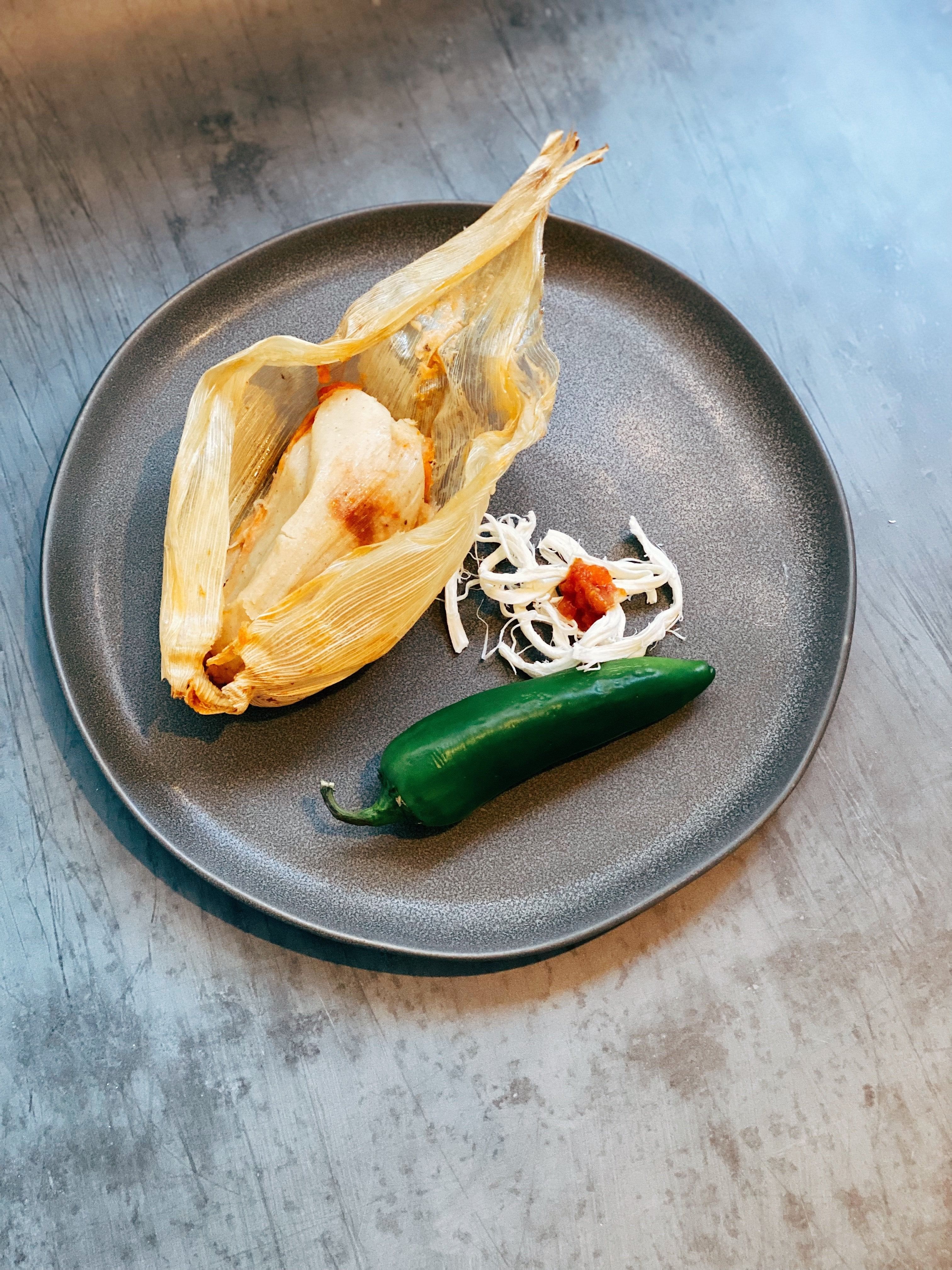 Rajas Tamale (Jalapeño & Tomato).