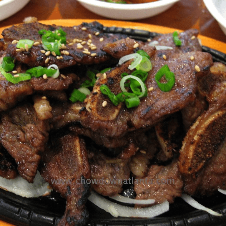 Korean Short Ribs Entree.