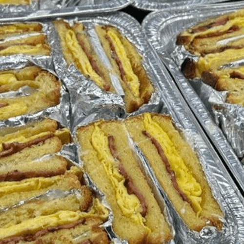 Breakfast Sandwich Tray.