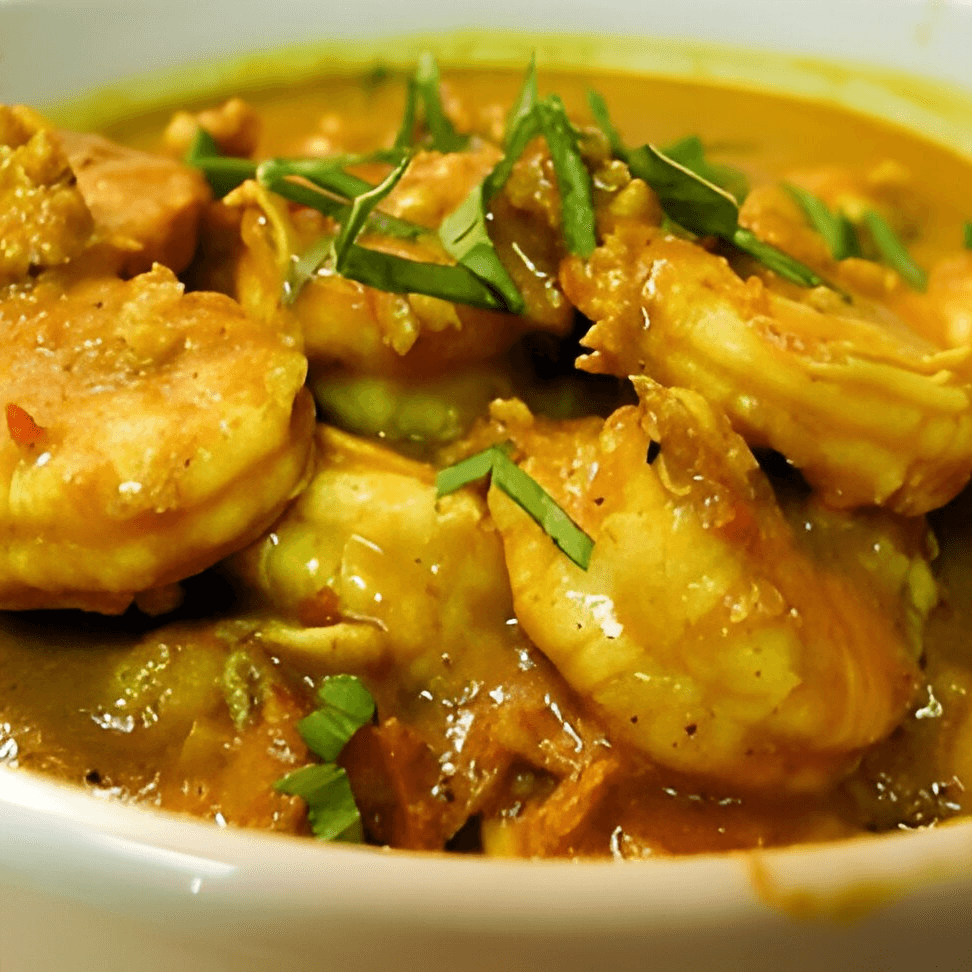 Shrimp curry.