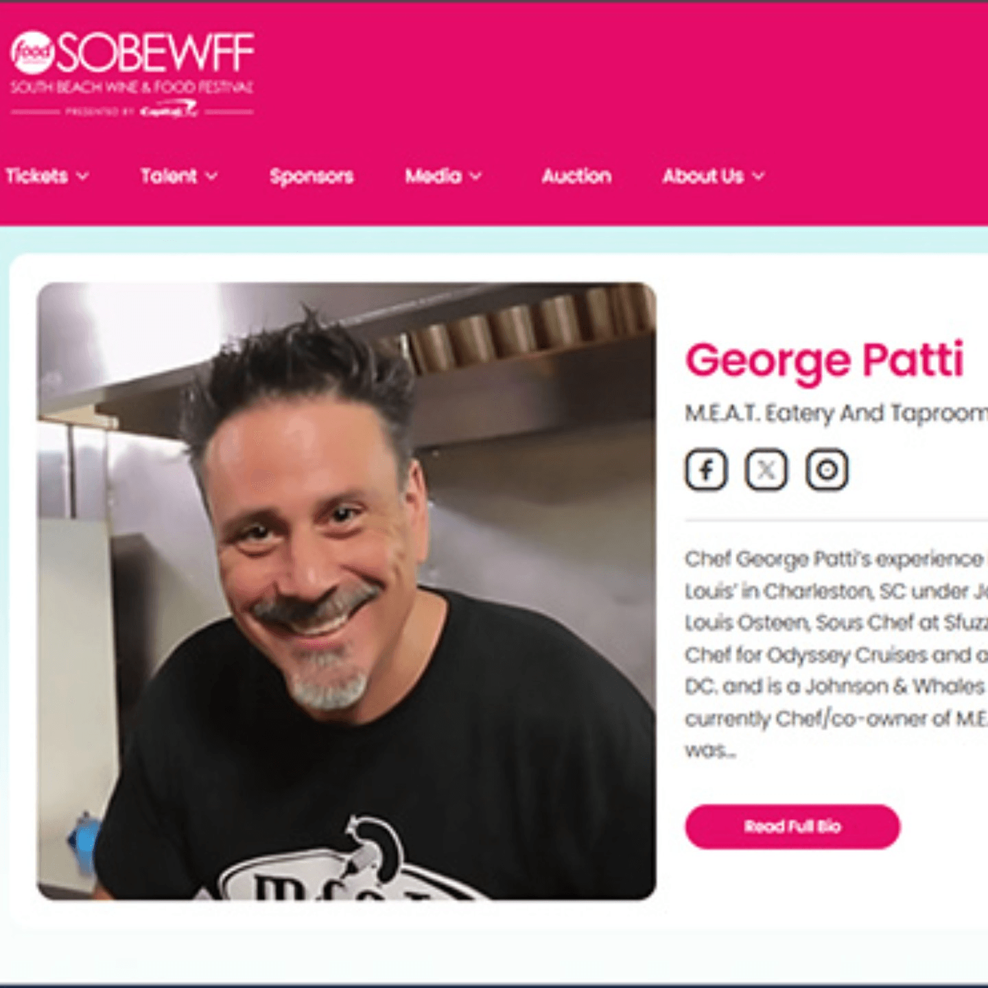 Chef George @ SOBEWFF 2024