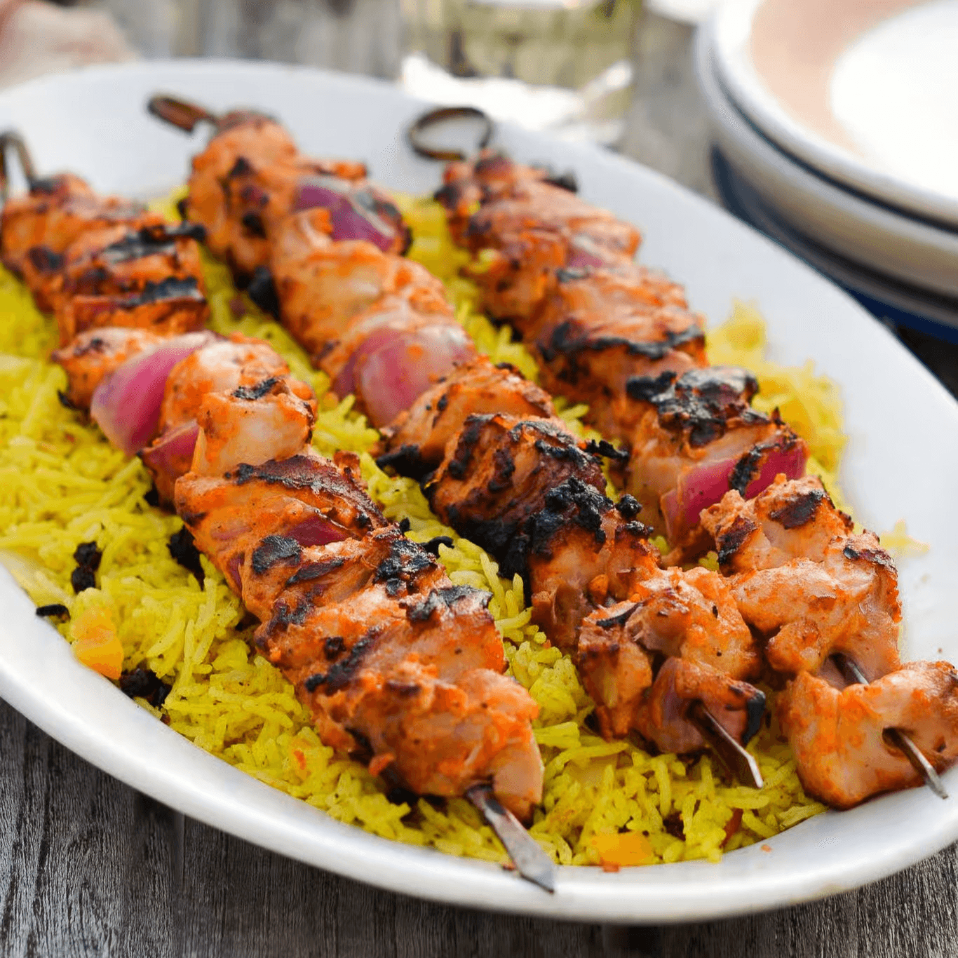 Chicken Kebab Platter.