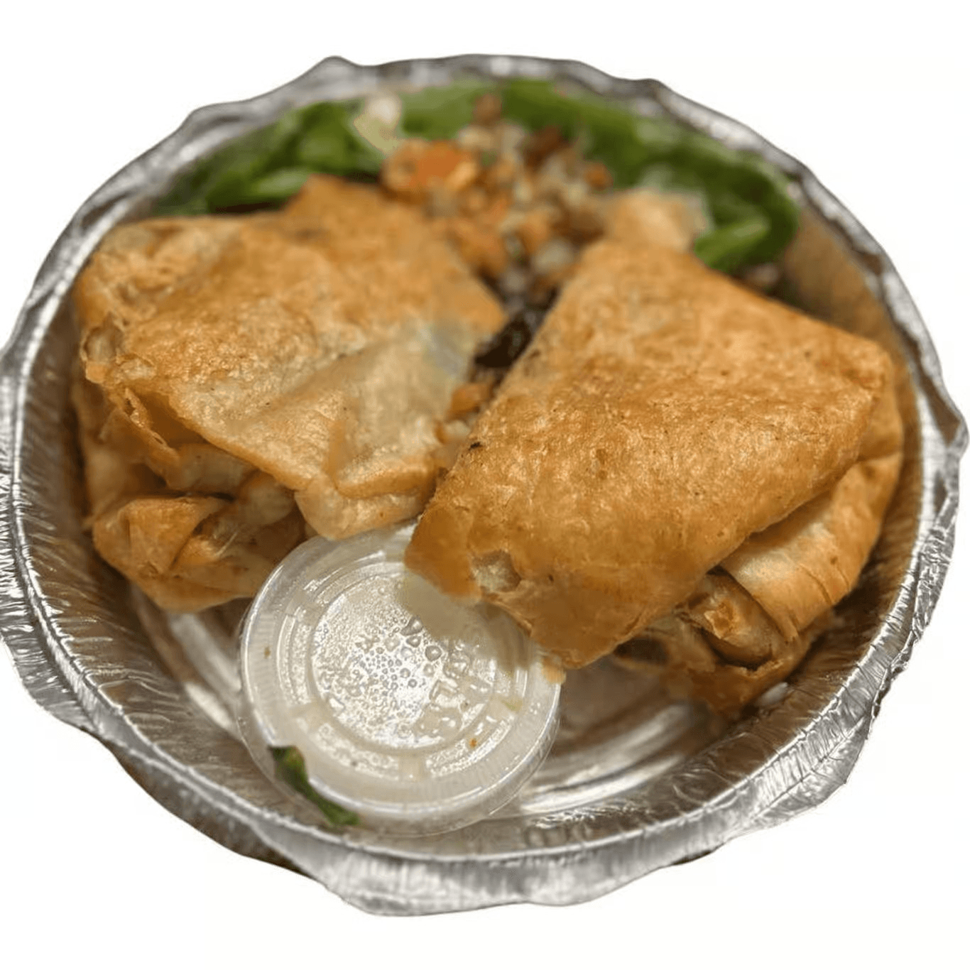 Chimichangas con camarones o pescado.