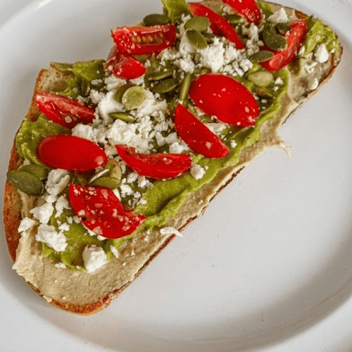Hummus Avocado Toast.