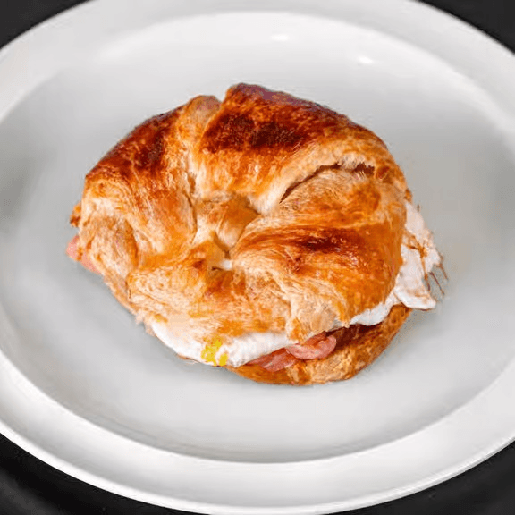 Egg, Salmon, and Cream Cheese Sandwich.