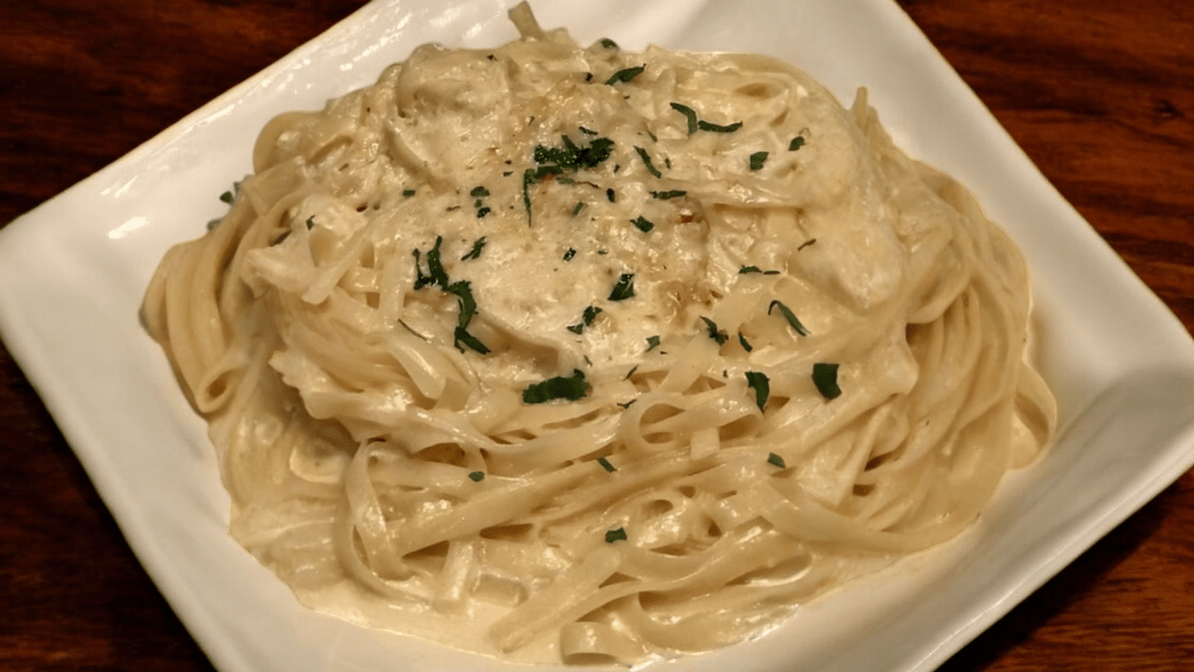Fettuccini Crab Alfredo.