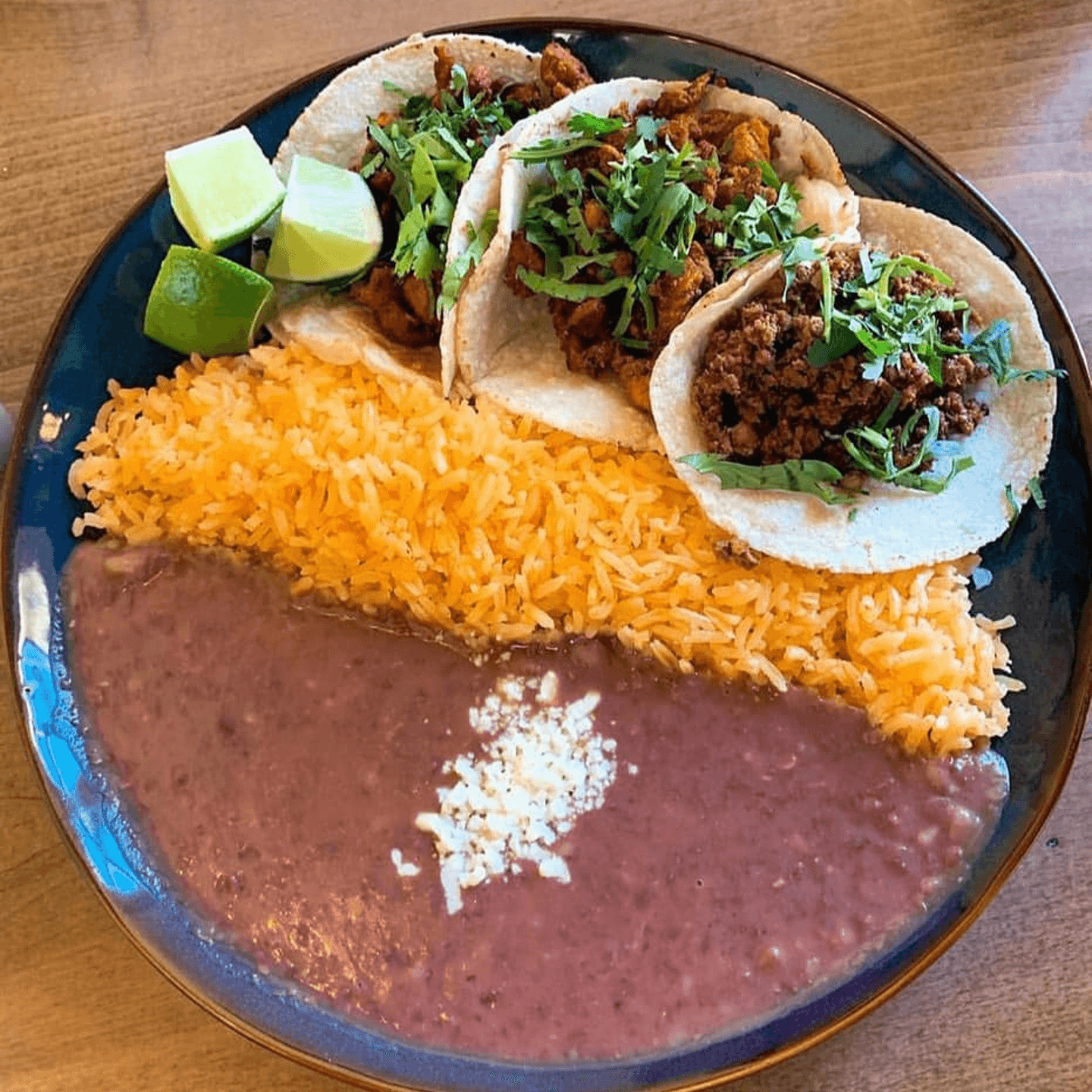 Tacos, Savory Beans, and Rice Delights