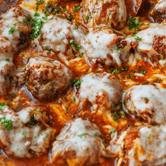 Meatball Parmesan Tray.