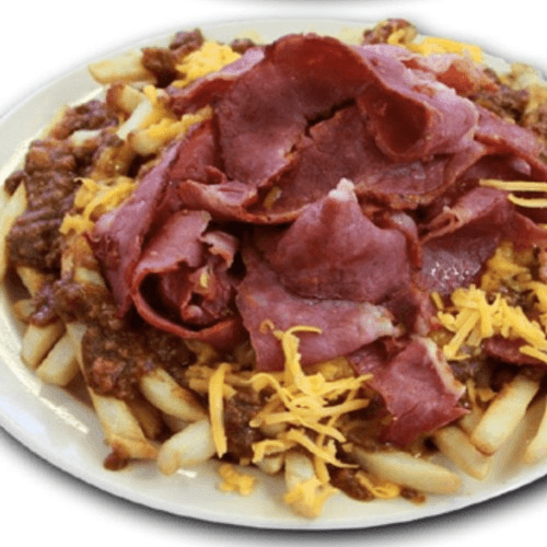 Chili Cheese Fries with Pastrami