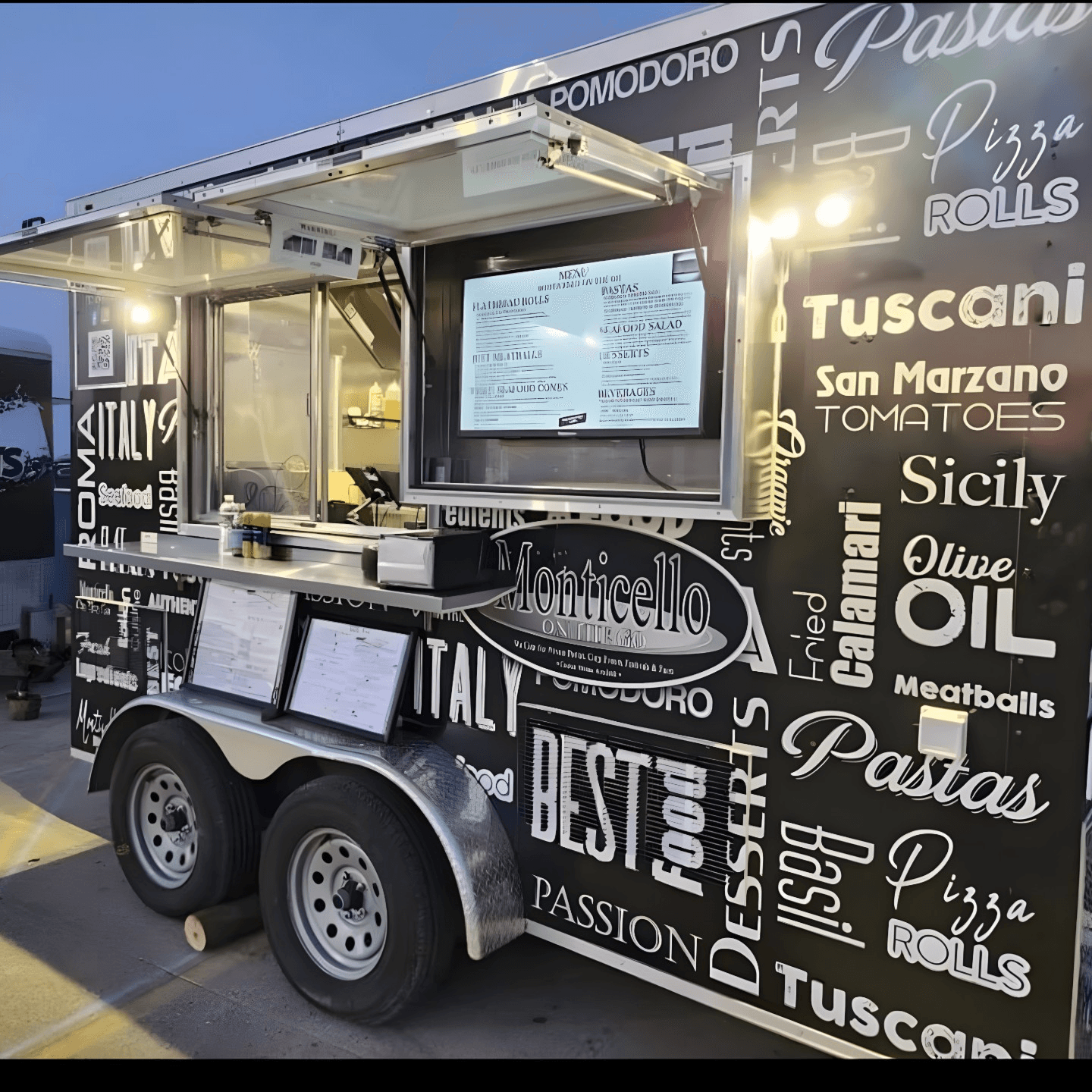 Monticello on the Go: Booking & Menu