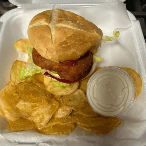 Fried Chicken on Bun Sub.