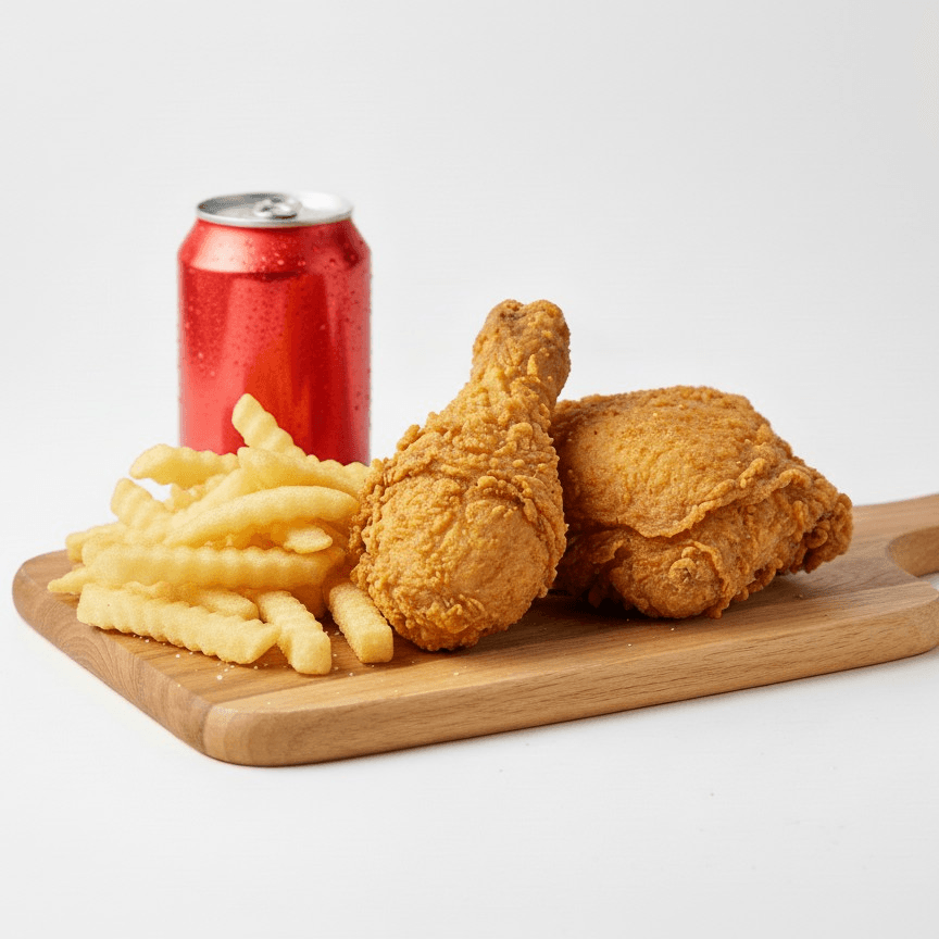 2PC MIXED FRIED CHICKEN COMBO.