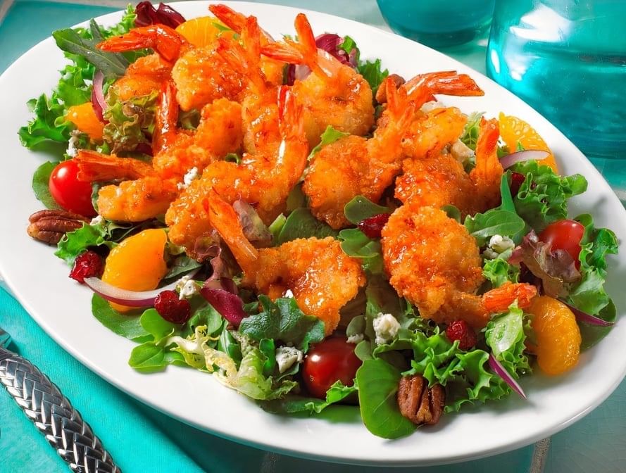 Fried Shrimp Salad.
