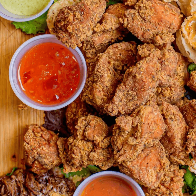 Chicharrón De Pollo with Yucca Fries.