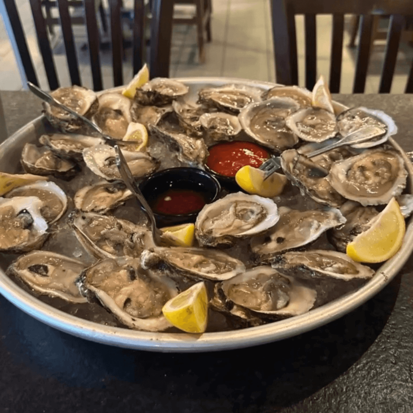 $1 Oyster's for Happy Hour 2-6pm Monday-Thursday