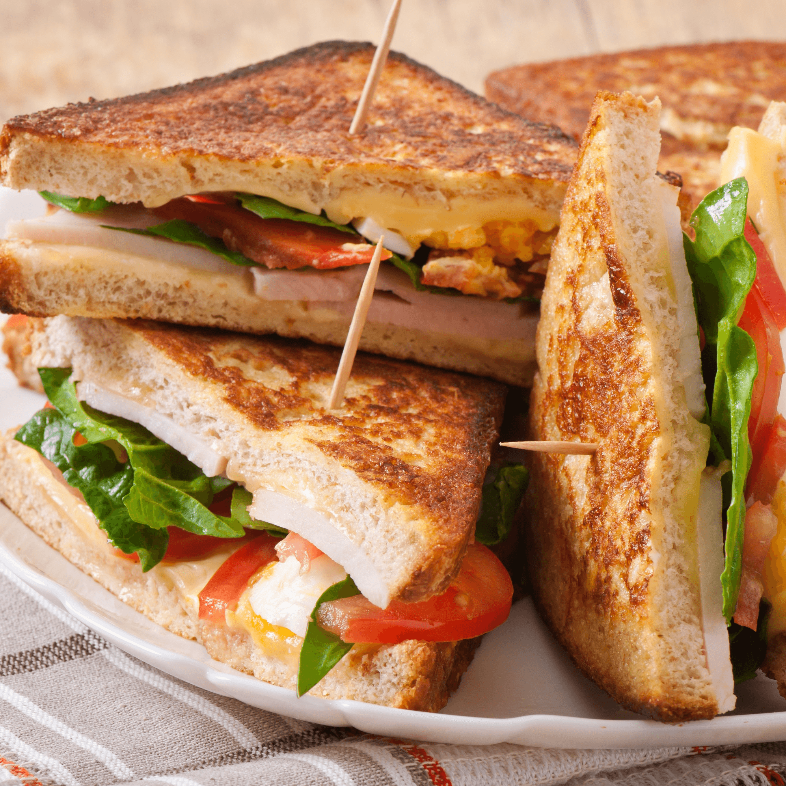 Main street club sandwich.