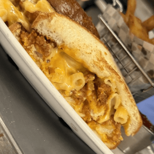 Buffalo Chicken Mac Grilled Cheese.