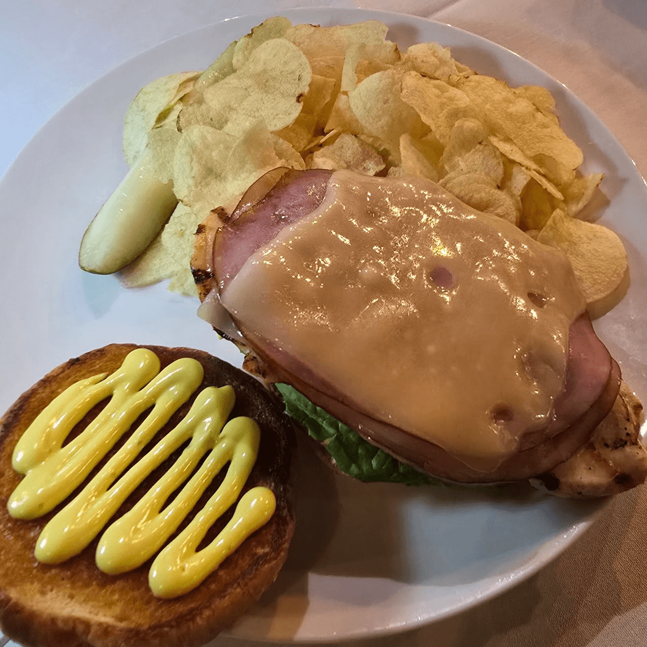 Chicken Cordon Swiss Grill Sandwich.