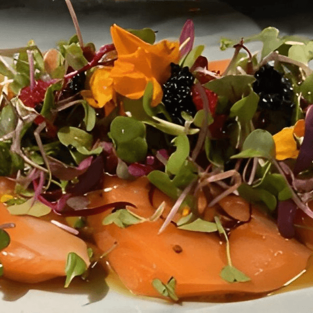 Salmon Carpaccio.