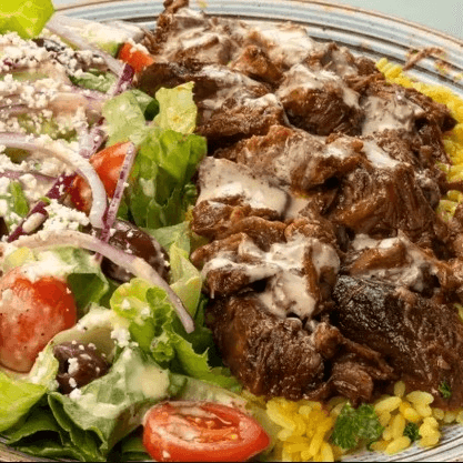 Beef Shawarma Combo Plate.