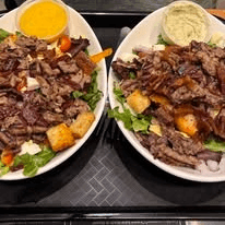 Colorful Crunch Steak Salad.