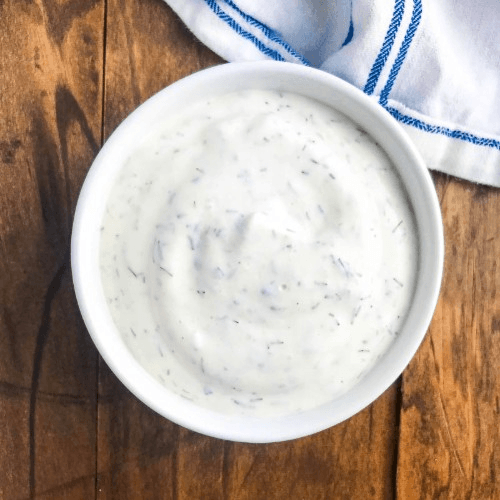Cup of Ranch Dressing.