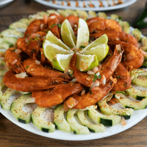 Botana De Camarones a La Diabla.
