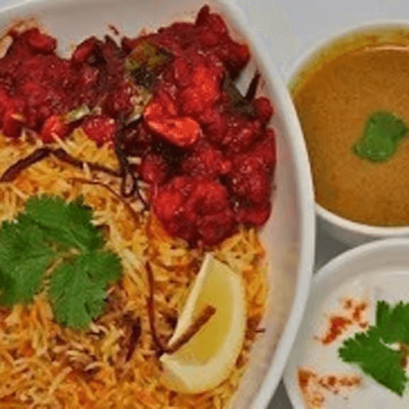 Chicken biryani.