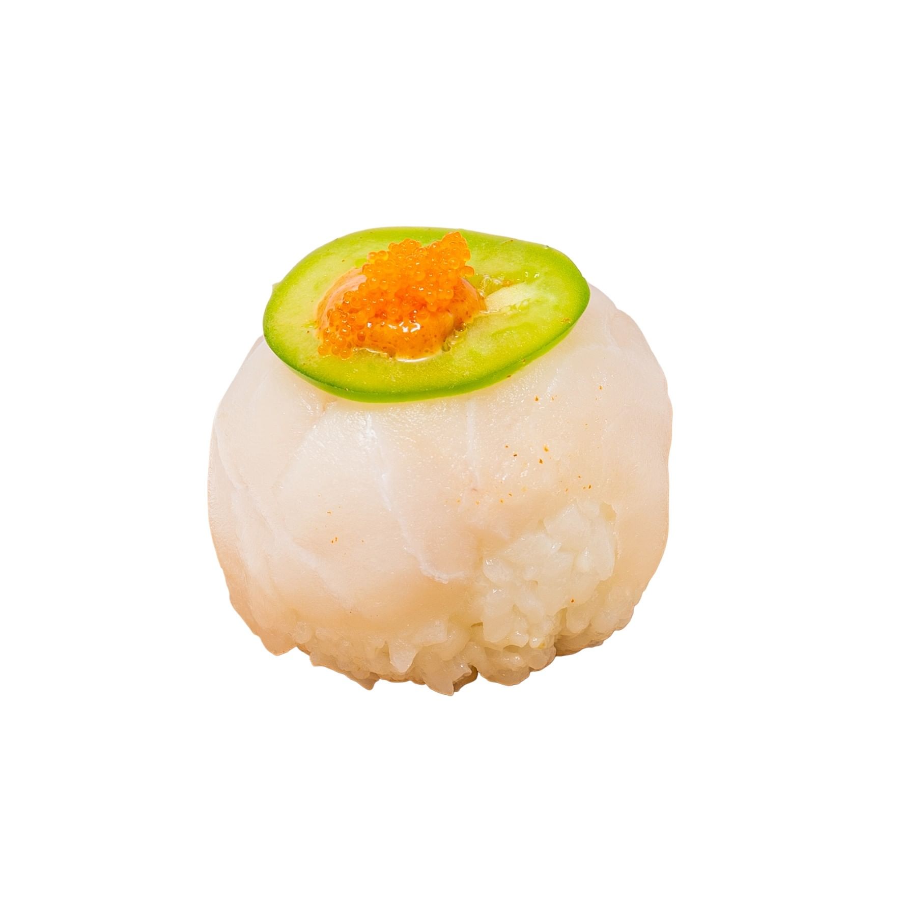 White Tuna Sushi Ball - 白吞拿鱼寿司球 - Bolita de Sushi de Atún Blanco.