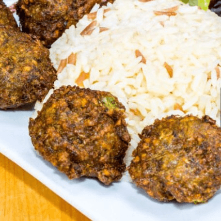 Falafel Over Rice.