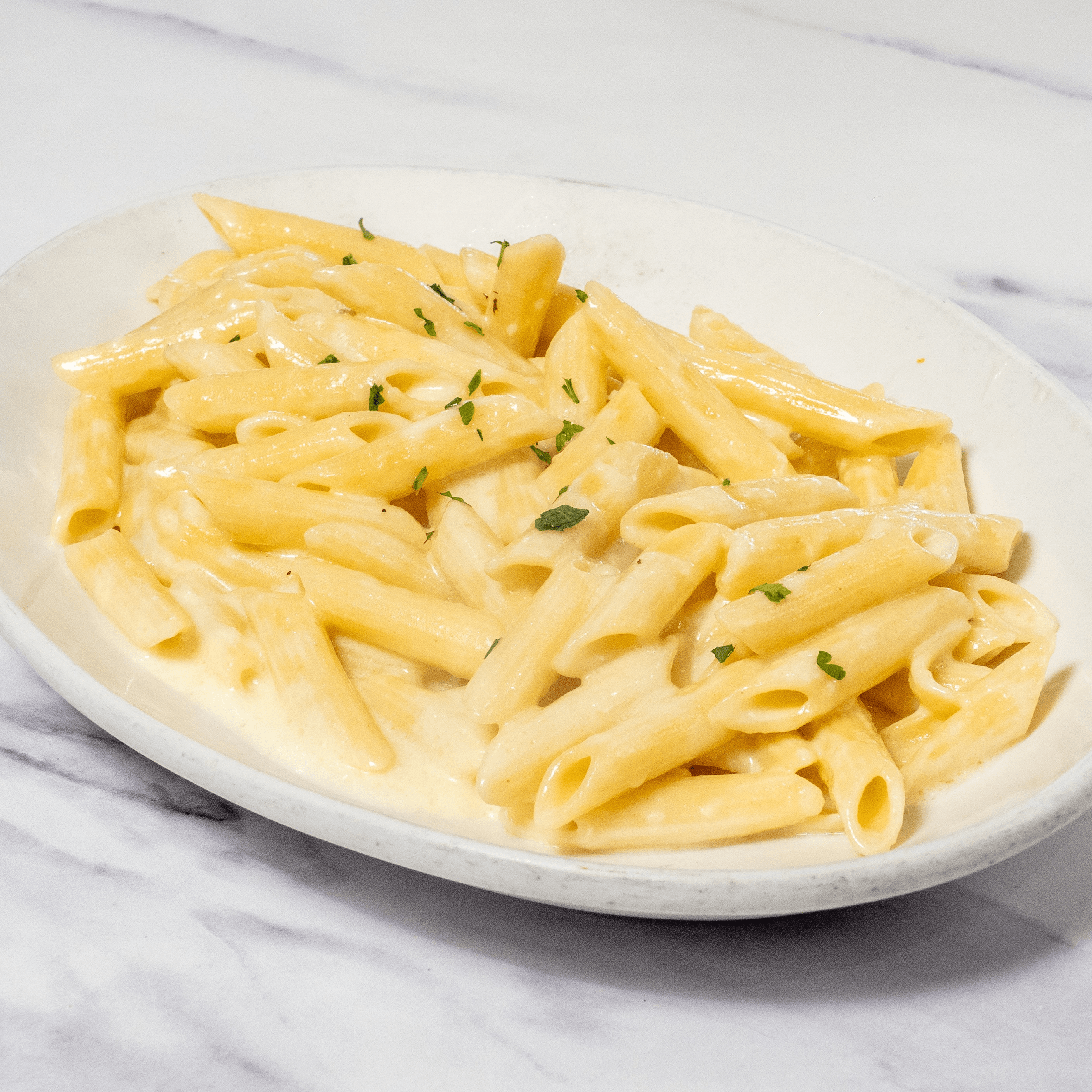 Penne Alfredo.