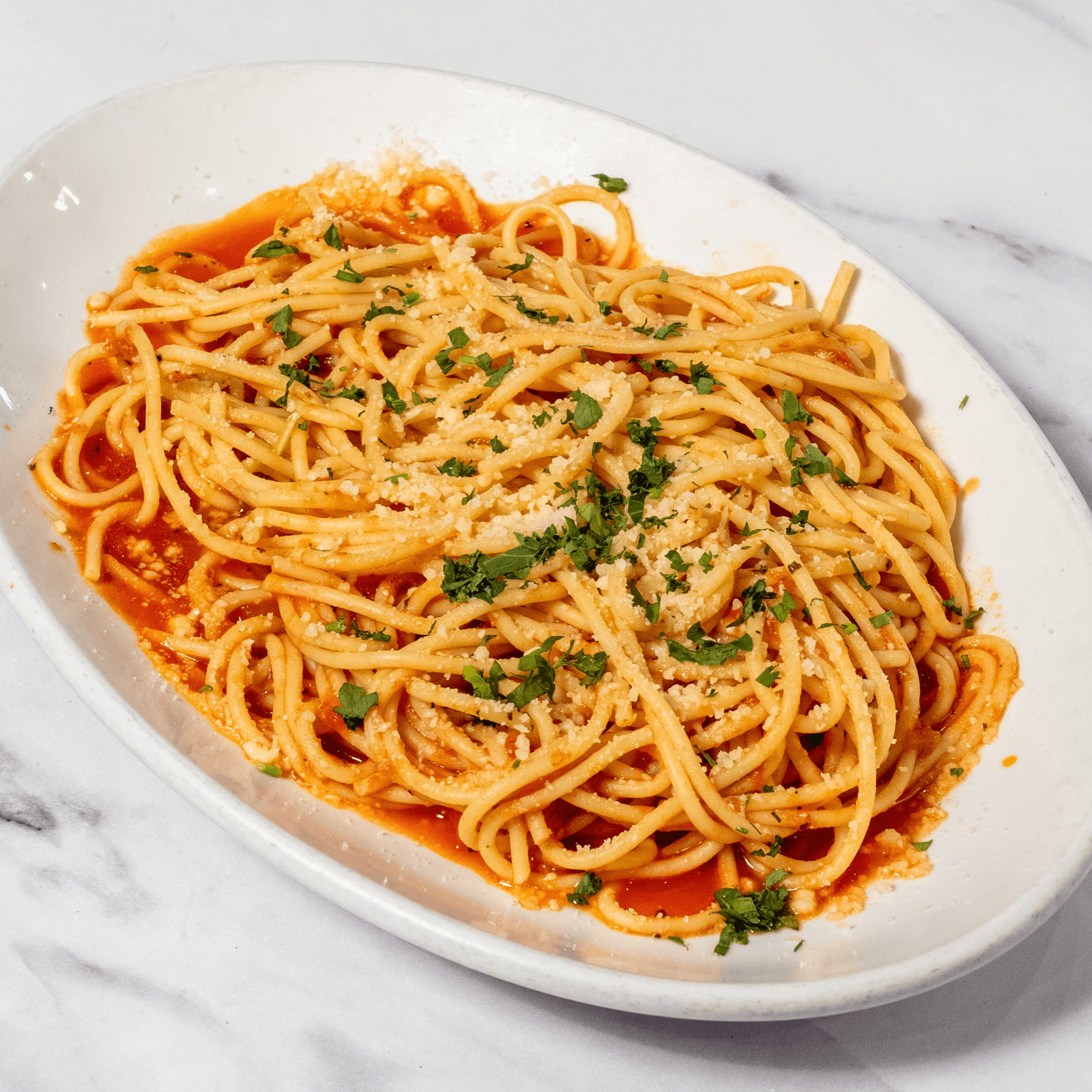 Spaghetti Marinara.