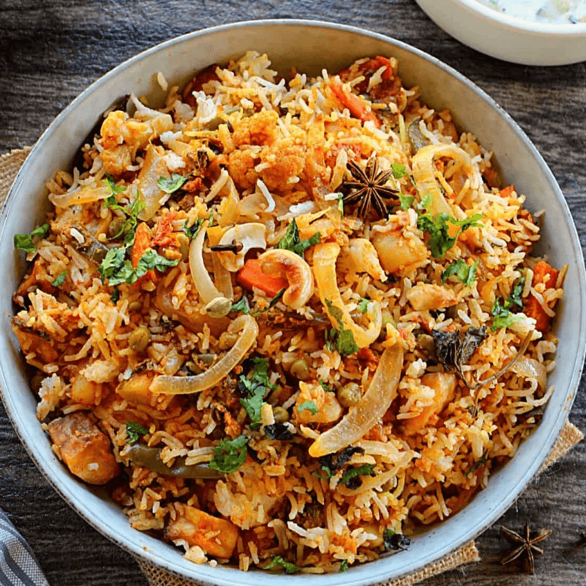 Veggie Biryani.