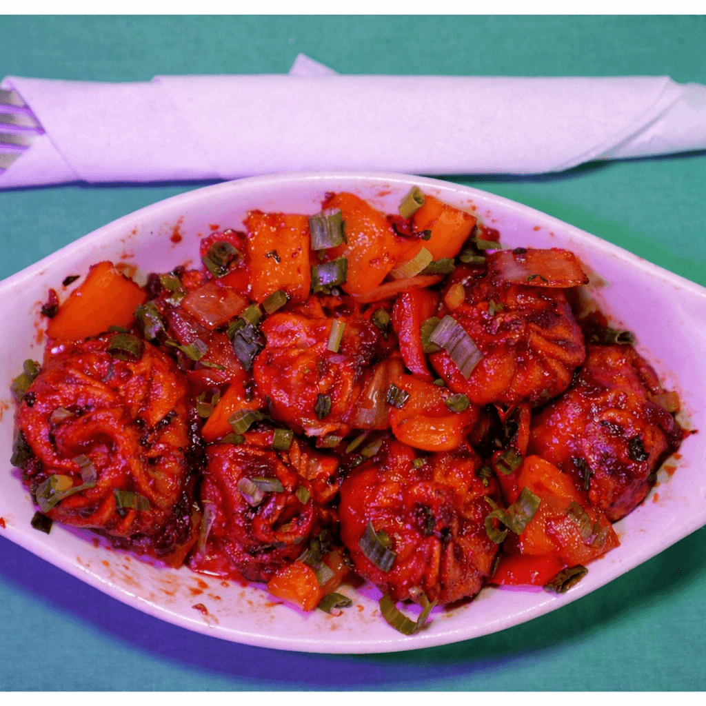Chilli Veg Momo (10pc).