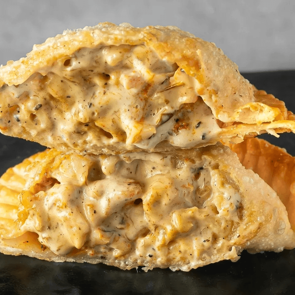 Shrimp Pasta Empanada.