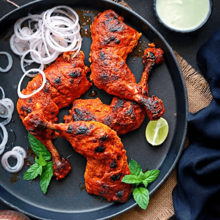 Tandoori Chicken Leg Platter.