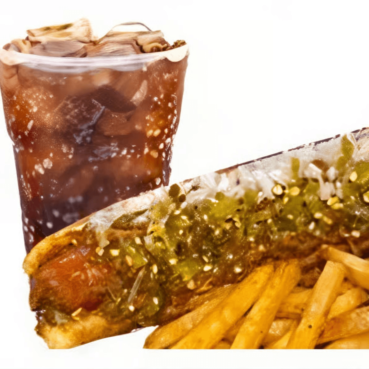 Augie's Foot Long Chili Cheese Dog Combo.