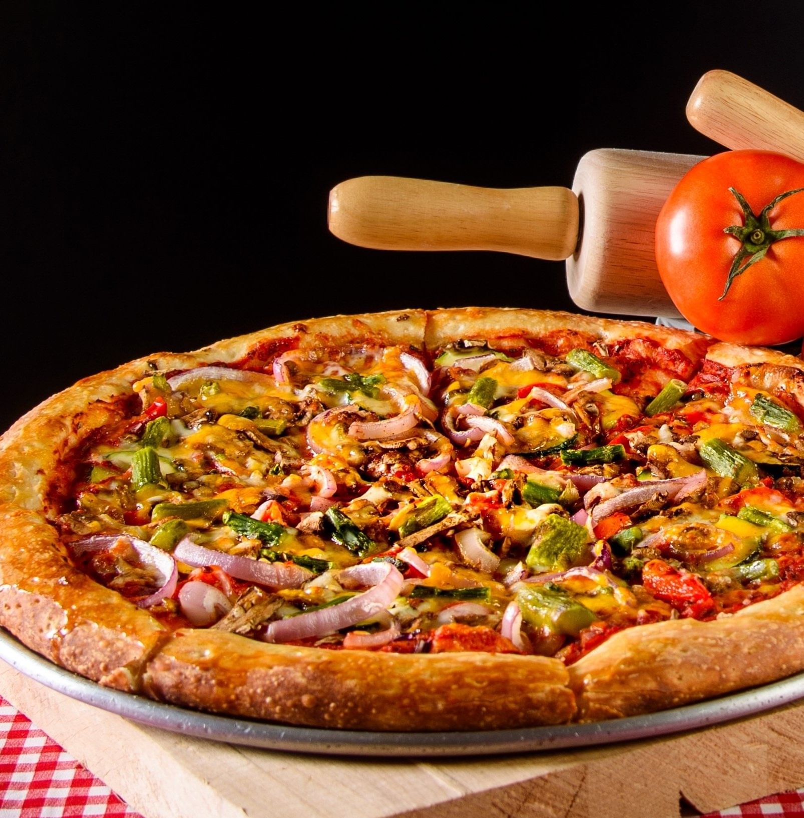 Grilled Veggie Pizza.