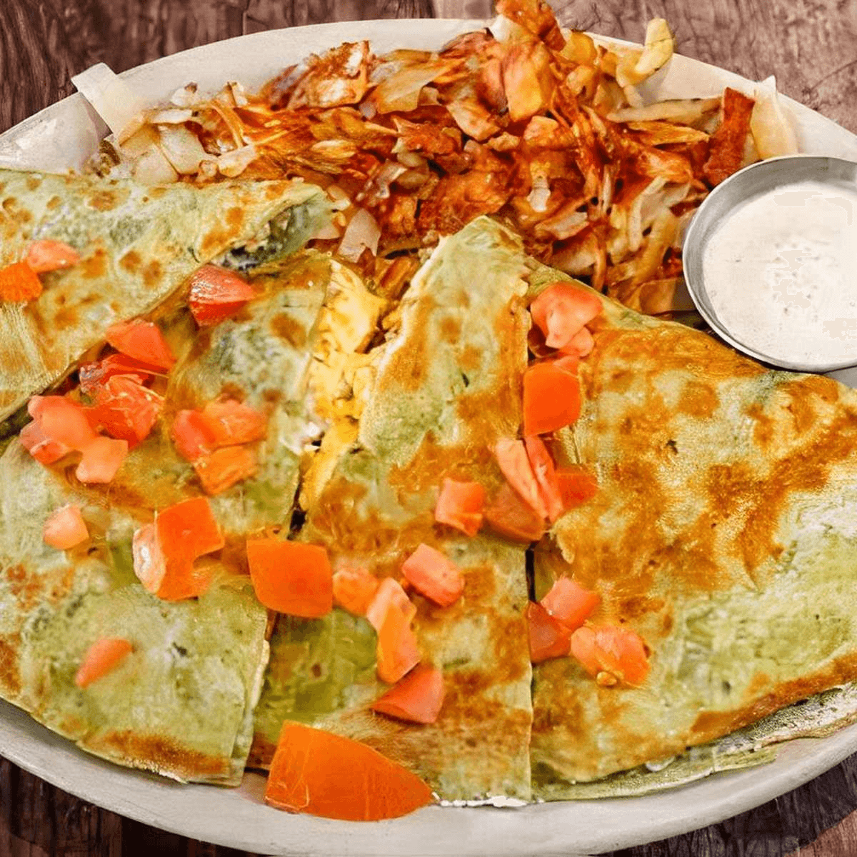 Smoked Salmon Breakfast Quesadilla.