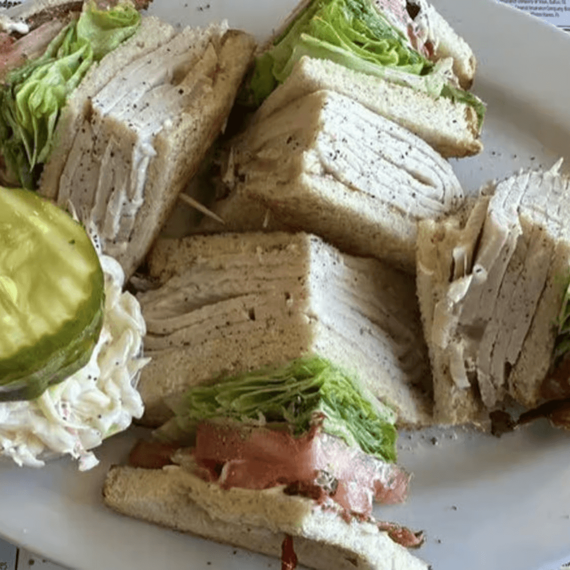 Turkey Club Sandwich.