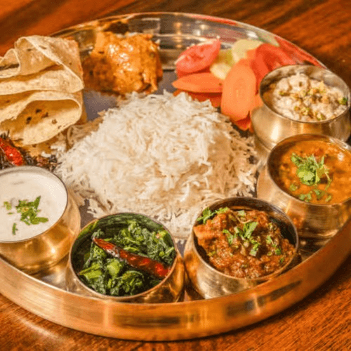 Goat Thali.