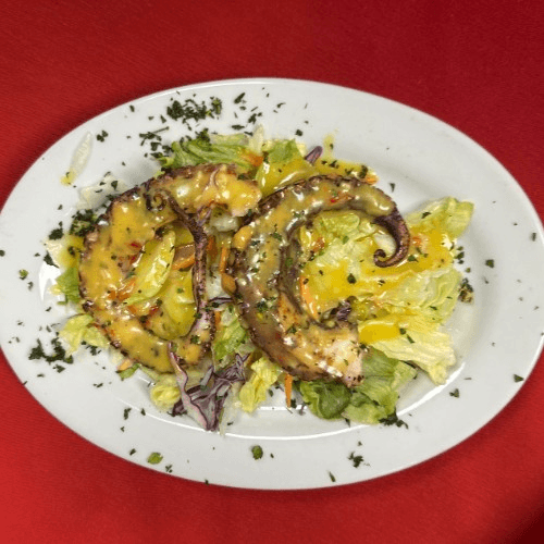 Charred Octopus with Calabrian Chili Aioli.