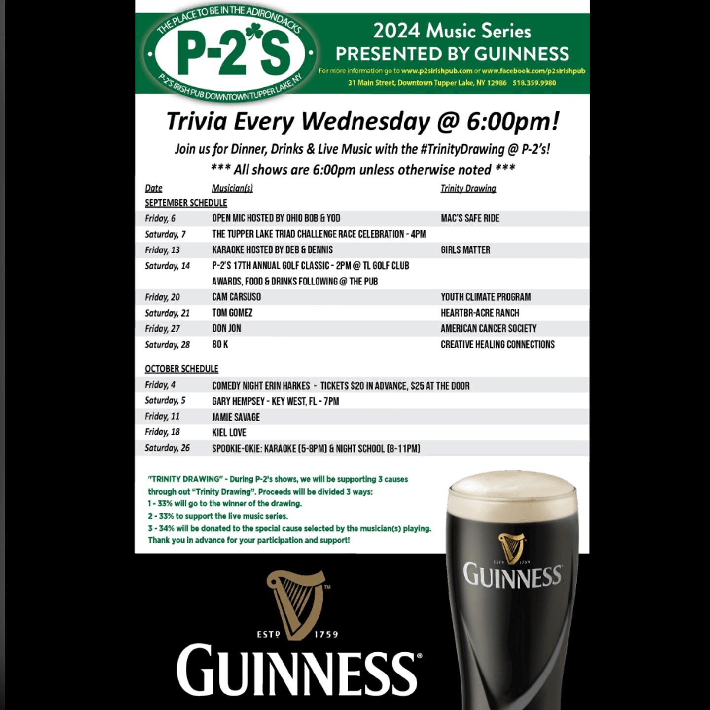 Trivia every Wednesday at 6:00 pm