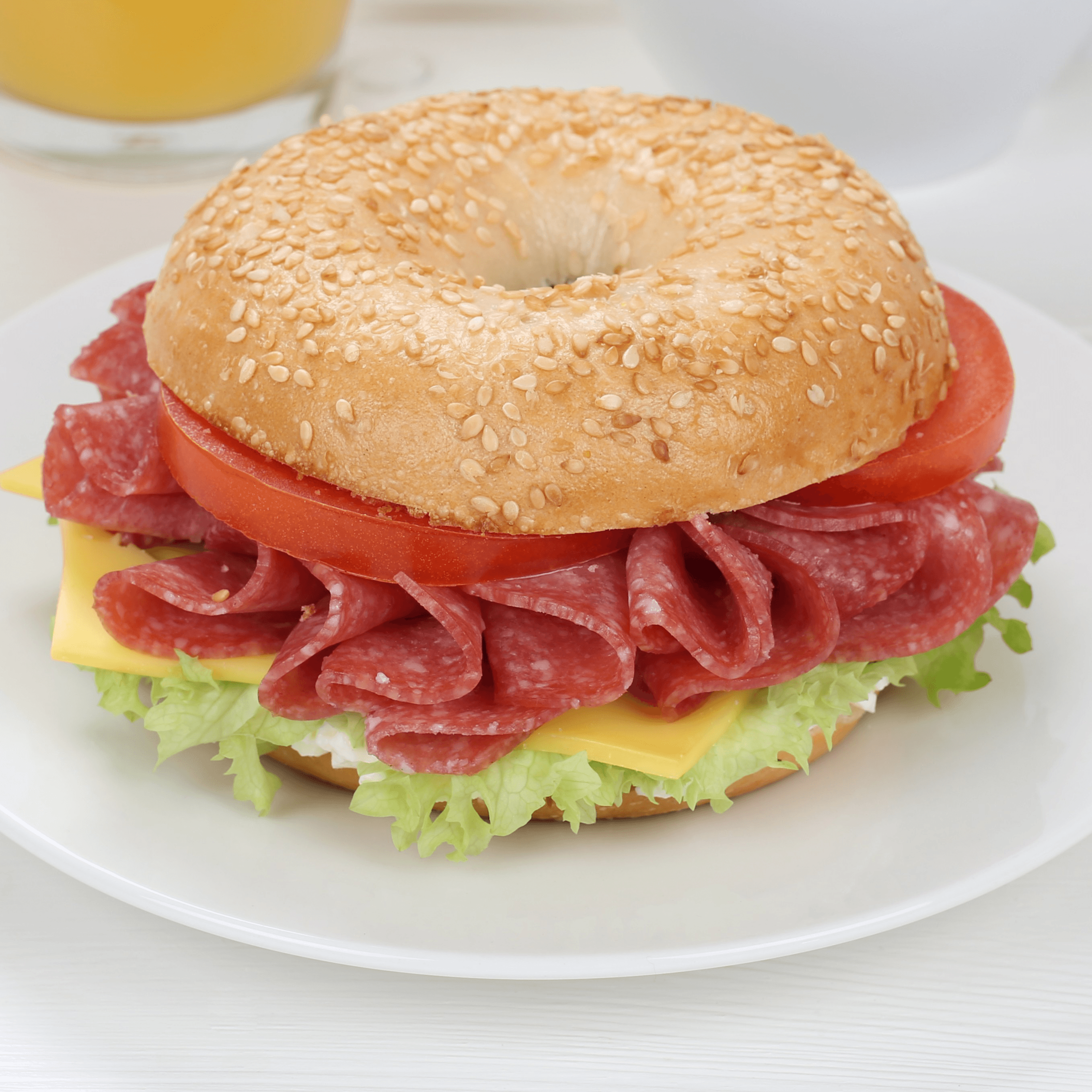 Salami & Egg Sandwich.